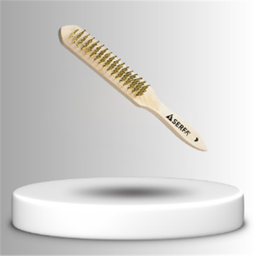 4 lük Tel Fırça / Ahşap Saplı